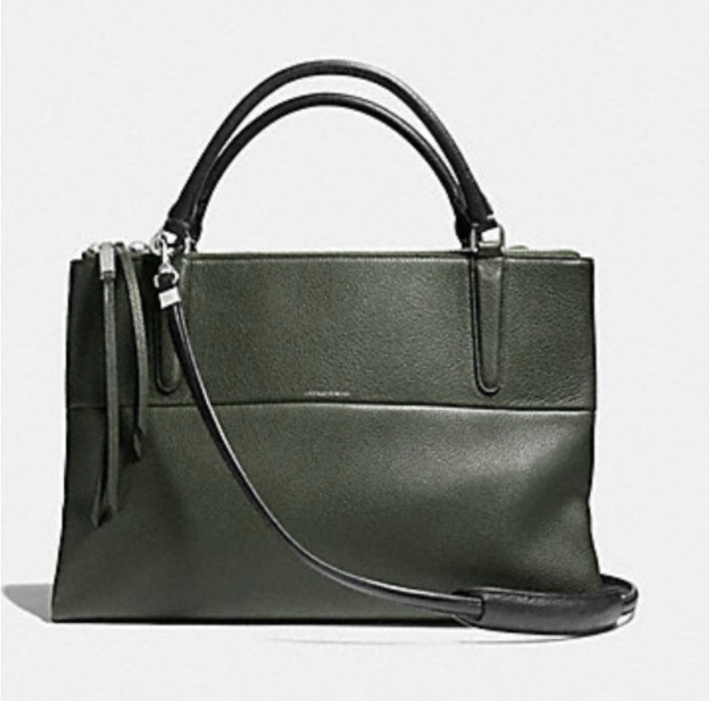COACH THE MINI BOROUGH BAG IN GRAY A1493